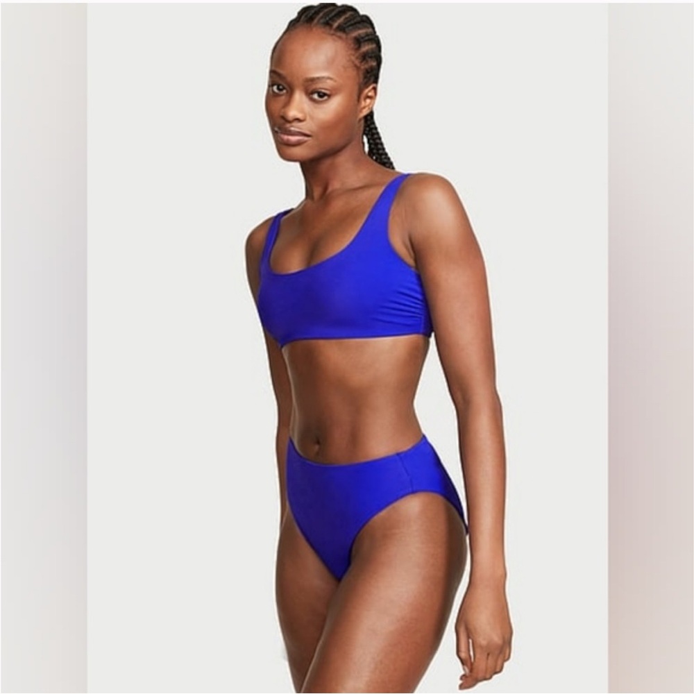 VS‎ Victoria’s Secret Scoop Neck High Waist Bikini Set Size Small Purple